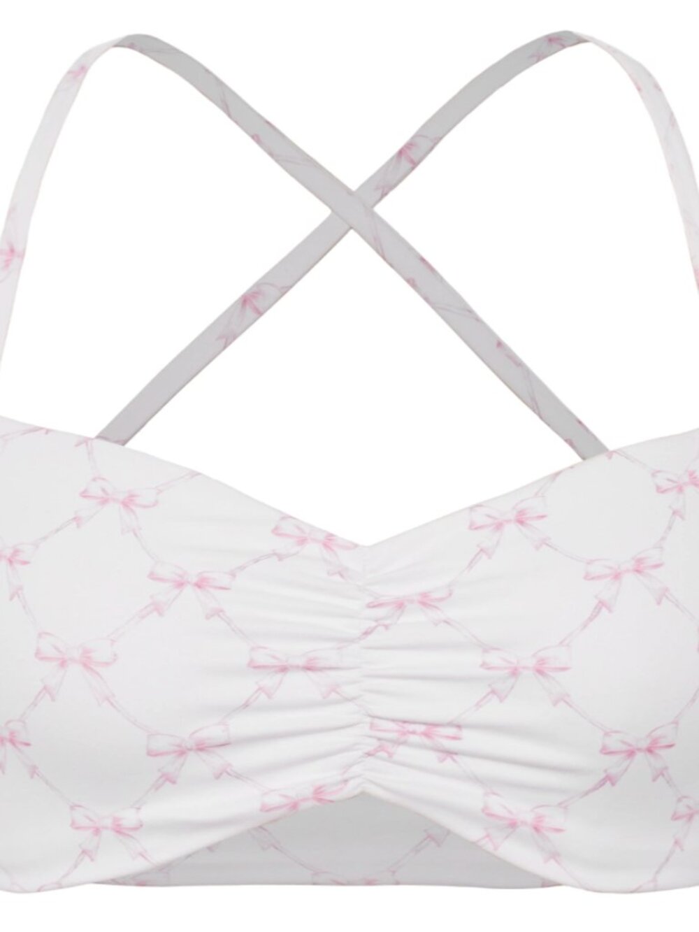 Cosette di Ames White and Pink Bow Skort and Sports Bra Set - Small - Picture 3 of 8
